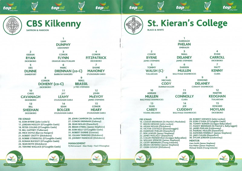 Leinster Final Match Programme